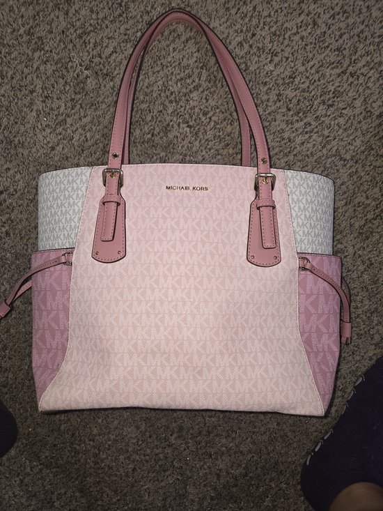 Michael Kors Handbags - Michael Kors Pink Signature Tote Bag